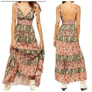 NWT Let's Smock About It Free People Maxi Dress